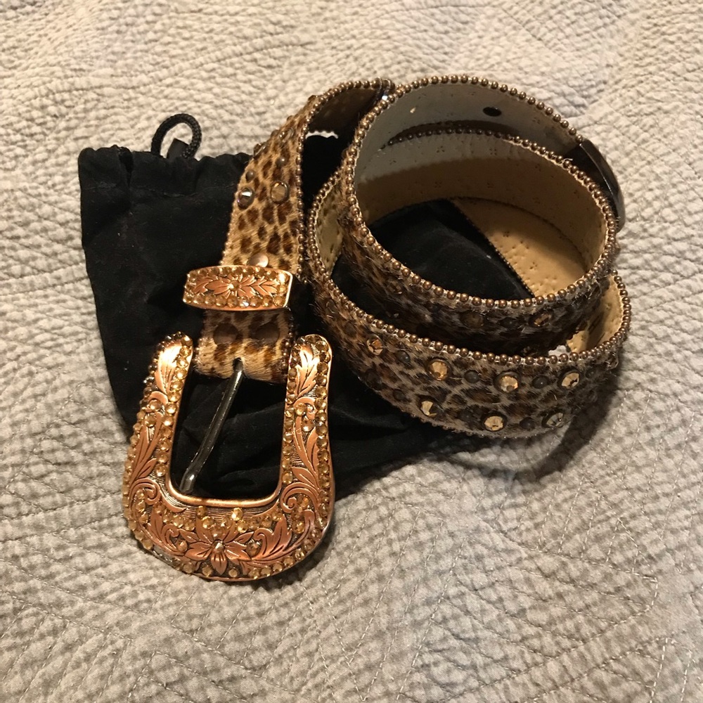BB Simon Cheetah Hide Belt
